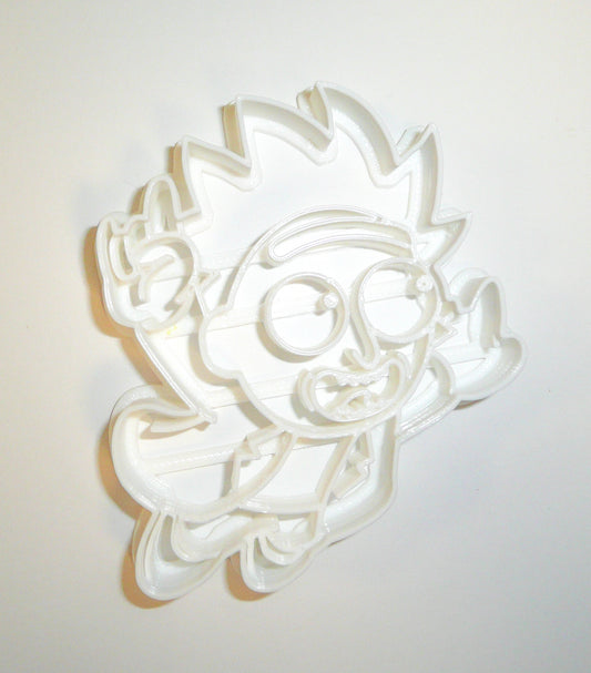 6x Tiny Rick & Morty Fondant Cutter Cupcake Topper 1.75 IN USA FD549