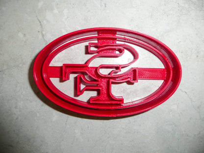 6x San Francisco 49ers Fondant Cutter Cupcake Topper 1.75 IN USA FD968