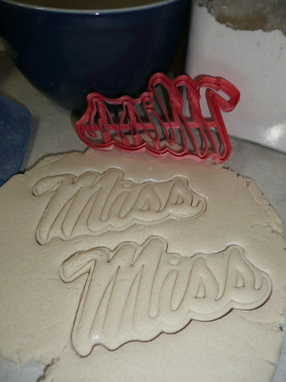 Ole Miss Word University of Mississippi Cookie Cutter Made In USA PR2679