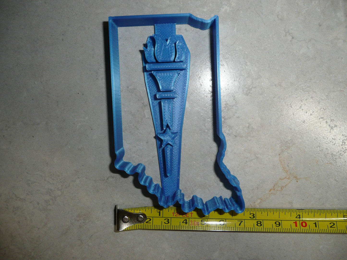 Indiana State Outline With Torch Detail Cookie Cutter Made In USA PR2736
