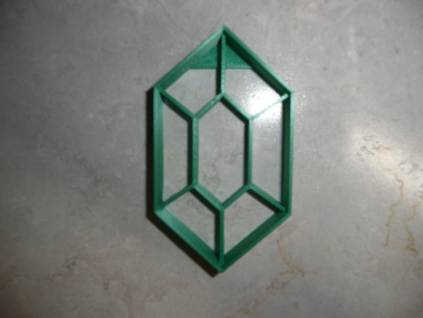 Rupee Zelda Themed Green Gemstone Cookie Cutter Made In USA PR2853