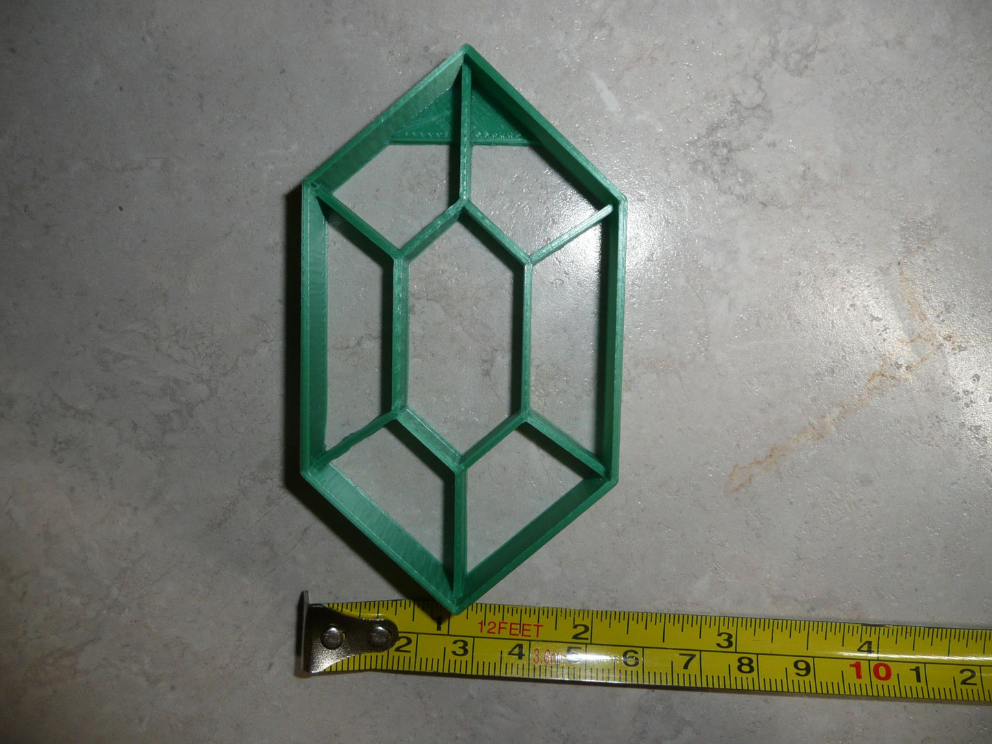 Rupee Zelda Themed Green Gemstone Cookie Cutter Made In USA PR2853