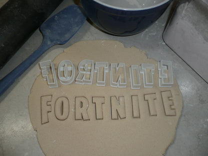 Fortnite Letters 8 piece Video Game Cookie Cutter Made In USA PR2847