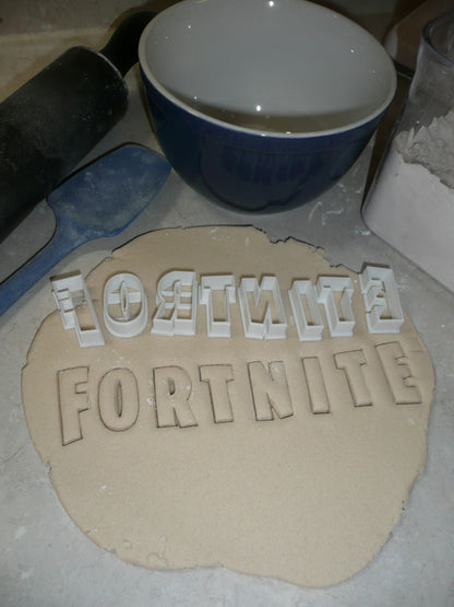 Fortnite Letters 8 piece Video Game Cookie Cutter Made In USA PR2847