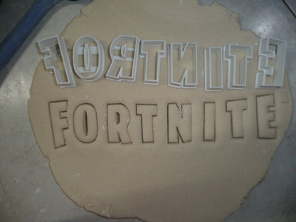 Fortnite Letters 8 piece Video Game Cookie Cutter Made In USA PR2847