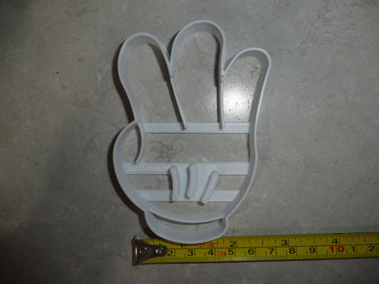 Mickey Mouse Glove Number 3 Third Birthday Cookie Cutter Made In USA PR2878