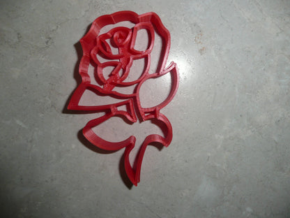 Rose With Stem Flower Plant Thorns Cookie Cutter Made In USA PR2907