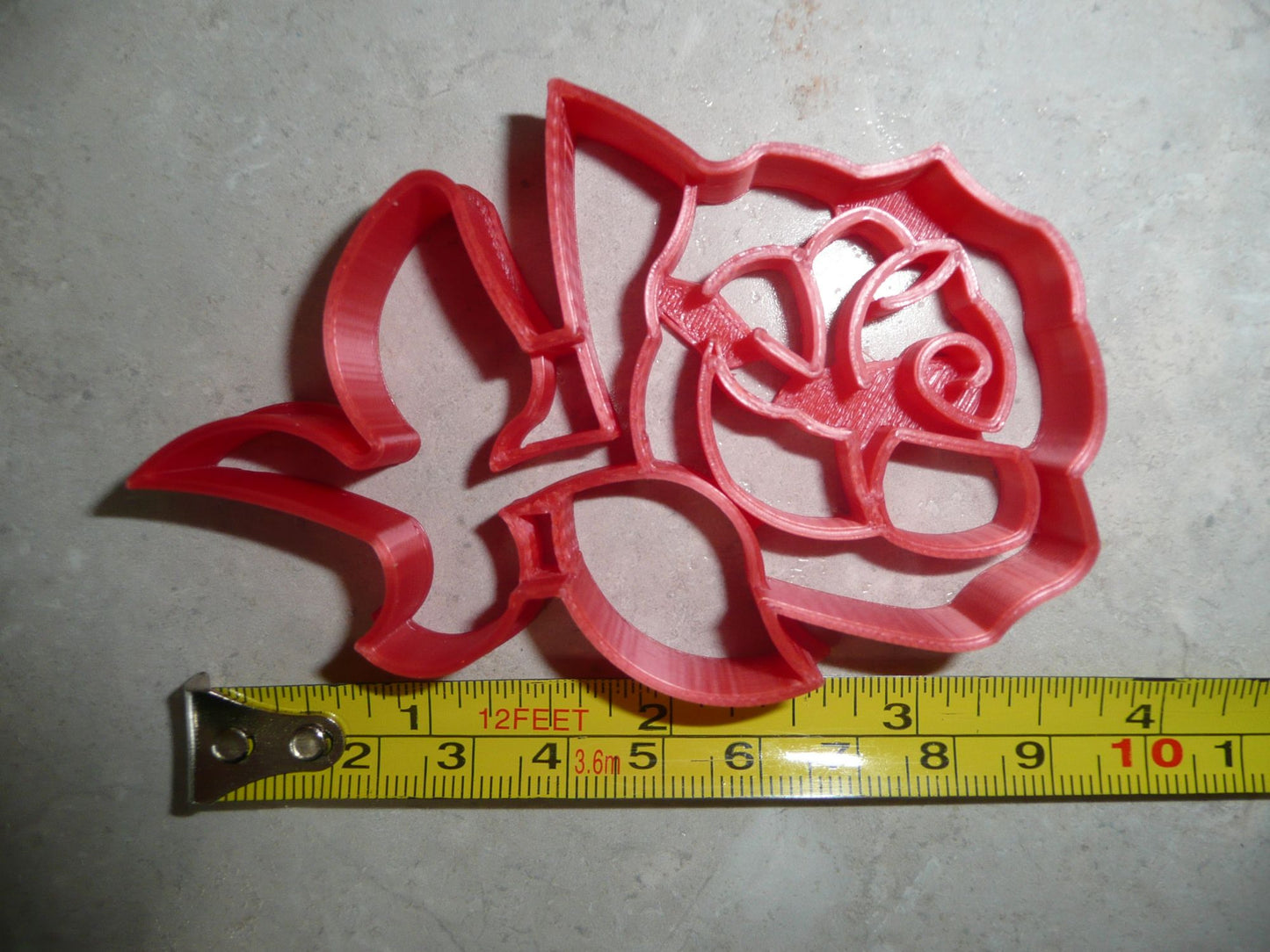 Rose With Stem Flower Plant Thorns Cookie Cutter Made In USA PR2907