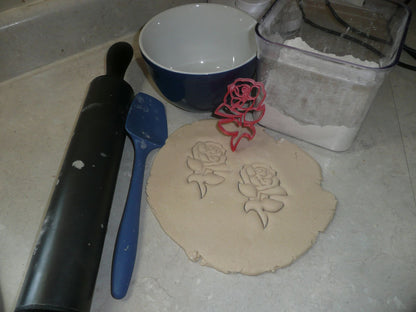 Rose With Stem Flower Plant Thorns Cookie Cutter Made In USA PR2907