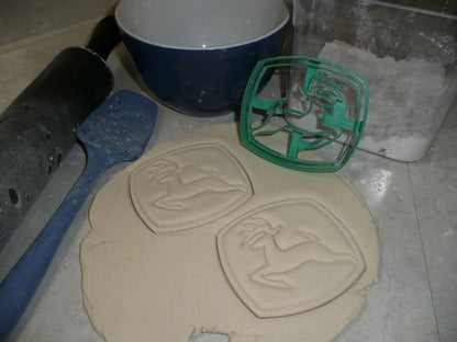 John Deere Logo Farm Tractor Heavy Equipment Cookie Cutter Made In USA PR2990