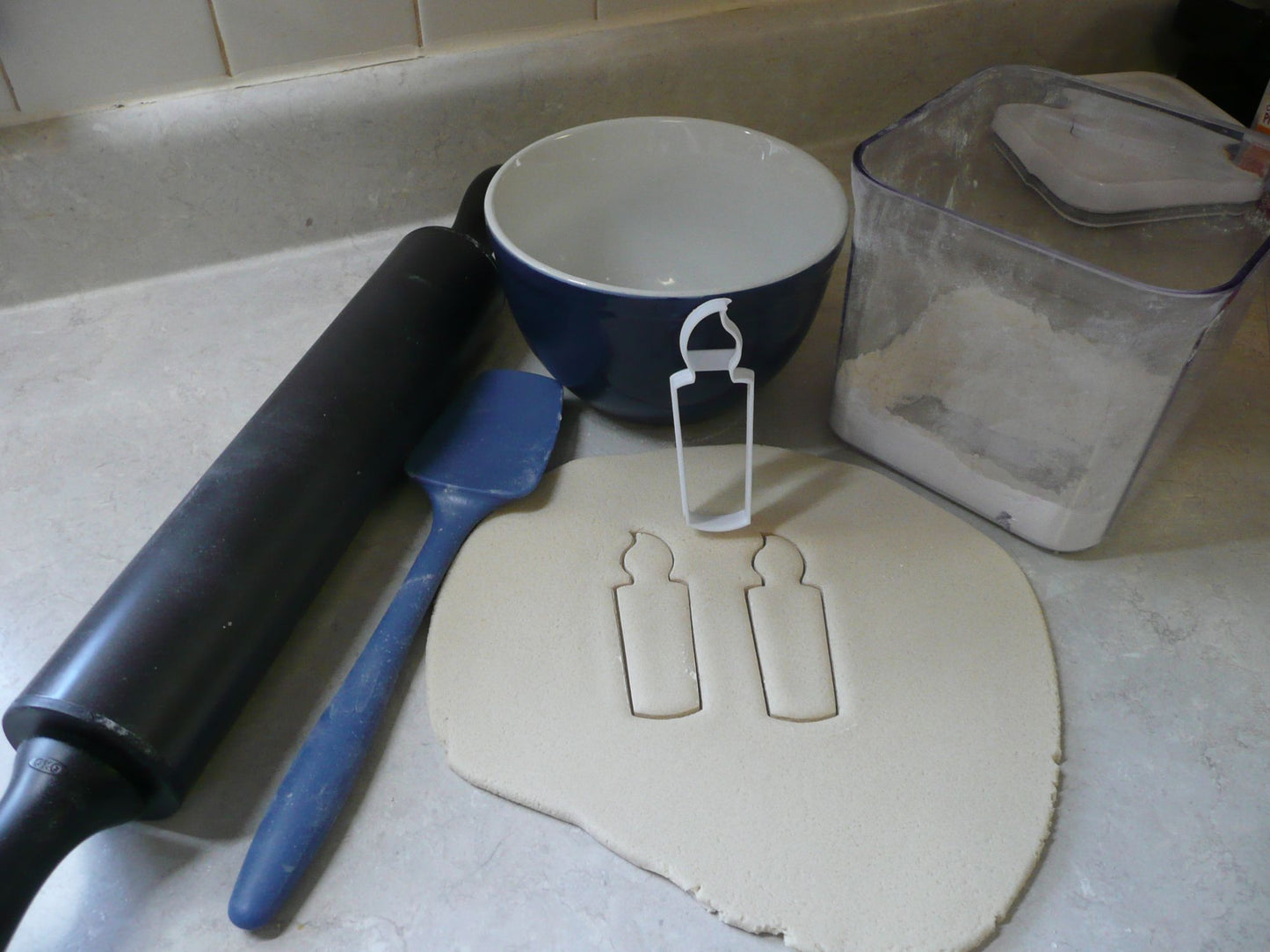 Candle Candlestick Outline Flame Light Birthday Cookie Cutter Made In USA PR2933