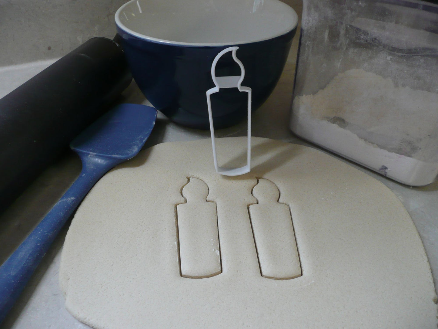 Candle Candlestick Outline Flame Light Birthday Cookie Cutter Made In USA PR2933