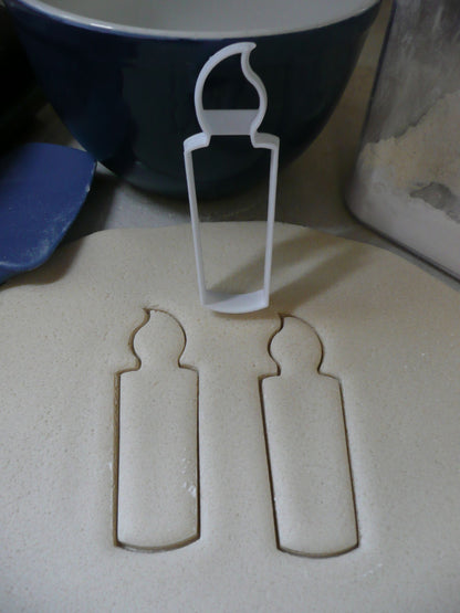 Candle Candlestick Outline Flame Light Birthday Cookie Cutter Made In USA PR2933