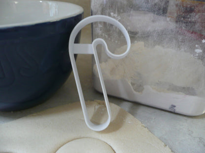 Candy Cane Shape Outline Christmas Holiday Cookie Cutter Made In USA PR2935