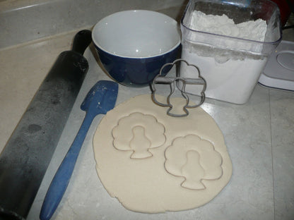 Turkey Forward Facing Bird Thanksgiving Holiday Cookie Cutter Made In USA PR2941