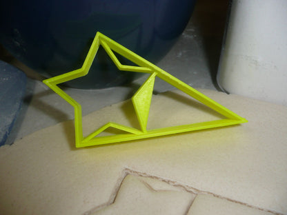 Star With Triangle Small Size Award Design Flag Cookie Cutter Made In USA PR3048