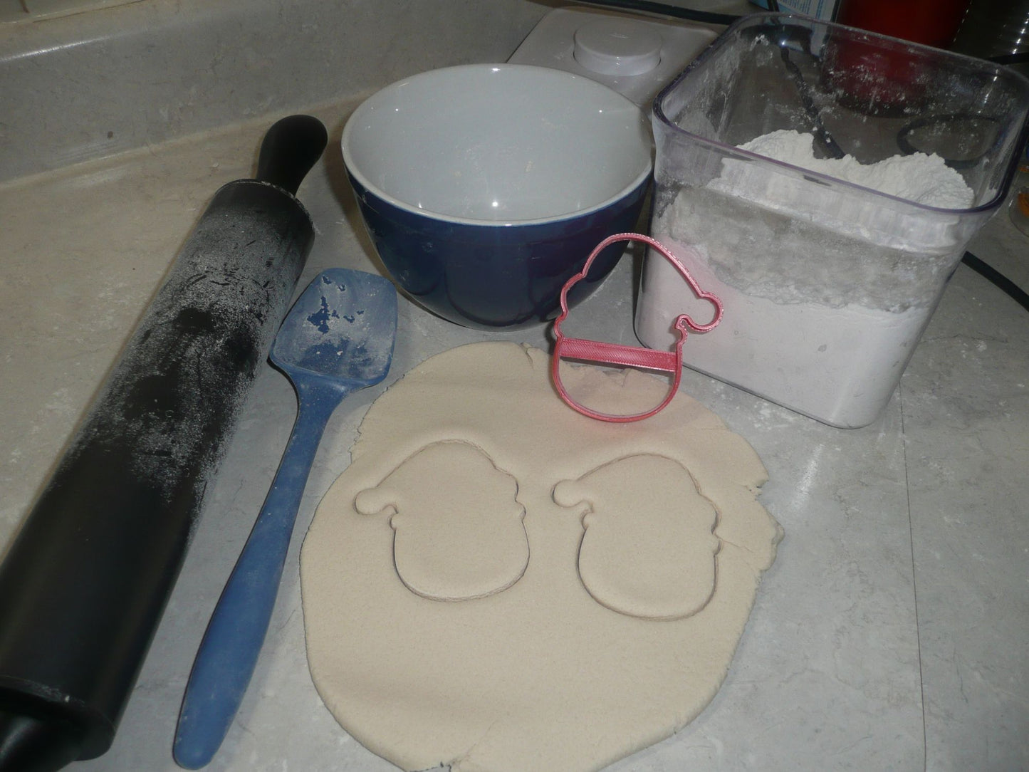 Santa Face Outline Rudolph Christmas Cartoon Cookie Cutter Made In USA PR3051