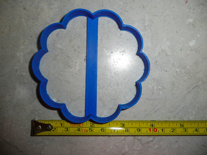 Round Plaque Frame Outline With 10 Ten Scallops Cookie Cutter Made In USA PR2997