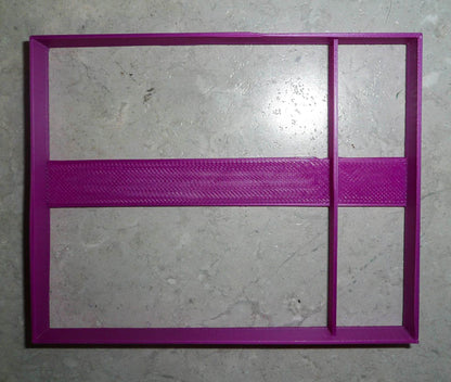 Rectangle Side Vertical Or Horizontal Divide Cookie Cutter Made In USA PR3042