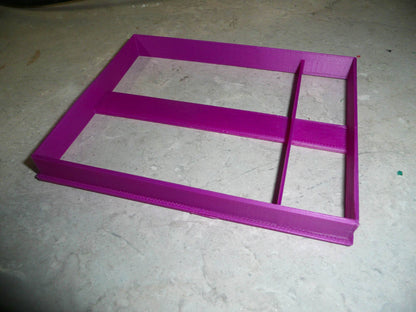 Rectangle Side Vertical Or Horizontal Divide Cookie Cutter Made In USA PR3042