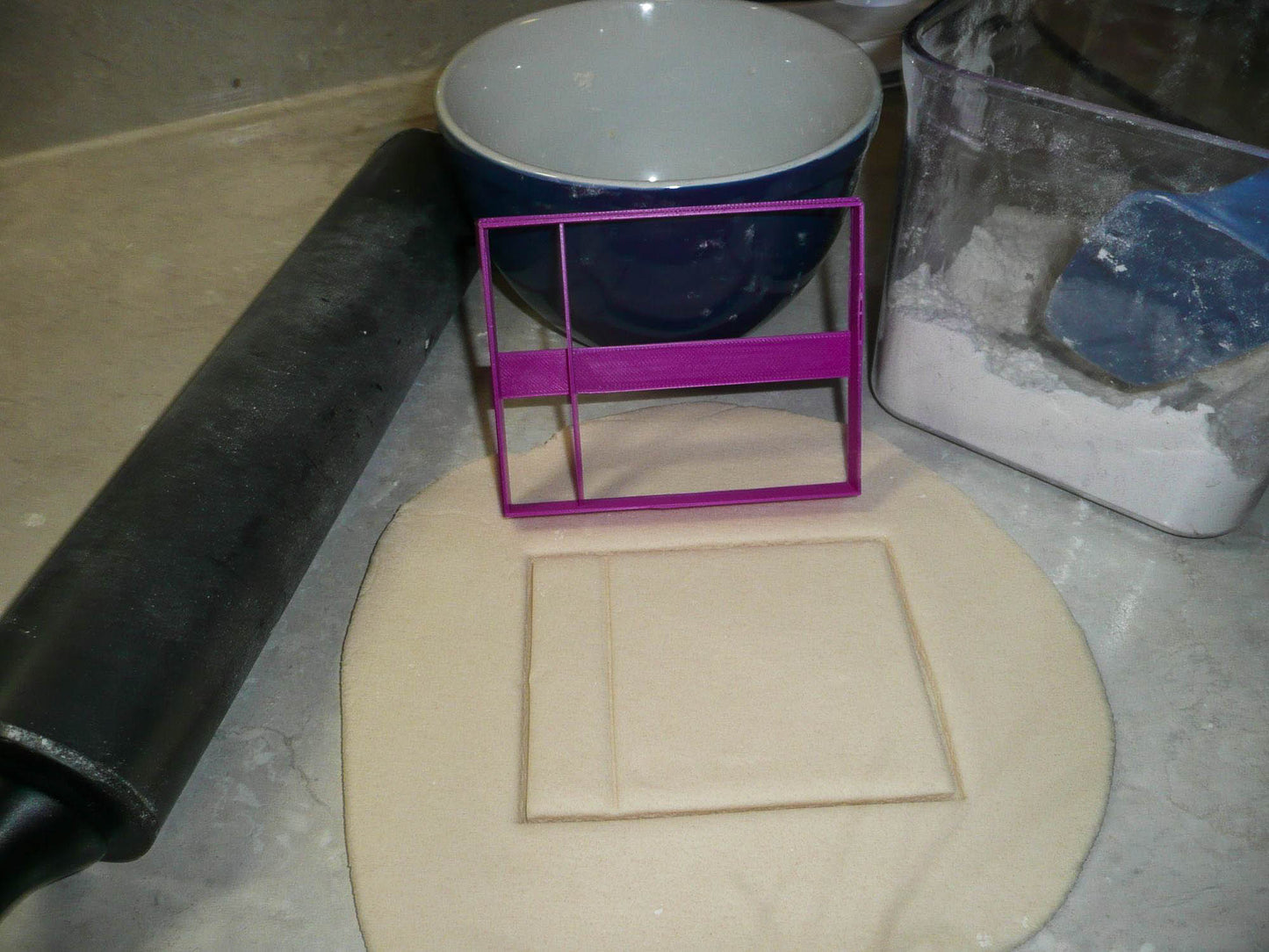 Rectangle Side Vertical Or Horizontal Divide Cookie Cutter Made In USA PR3042