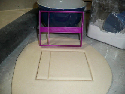 Rectangle Side Vertical Or Horizontal Divide Cookie Cutter Made In USA PR3042