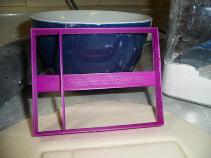 Rectangle Side Vertical Or Horizontal Divide Cookie Cutter Made In USA PR3042