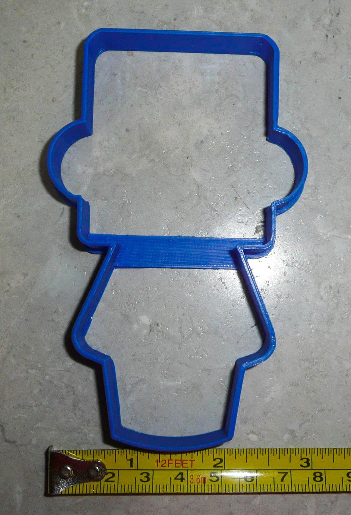 Boy Body With Square Head Hat Outline Kids Toy Cookie Cutter Made In USA PR3075