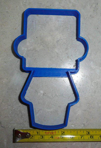 Boy Body With Square Head Hat Outline Kids Toy Cookie Cutter Made In USA PR3075