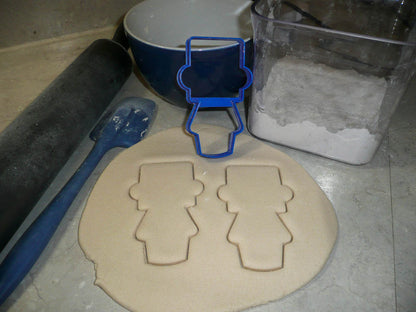 Boy Body With Square Head Hat Outline Kids Toy Cookie Cutter Made In USA PR3075