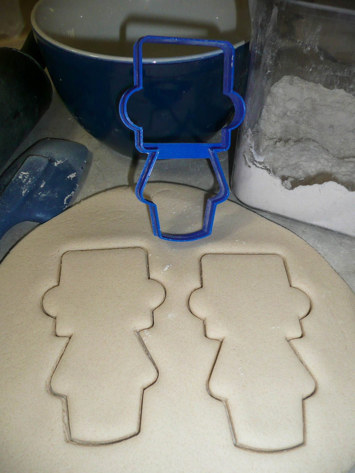 Boy Body With Square Head Hat Outline Kids Toy Cookie Cutter Made In USA PR3075