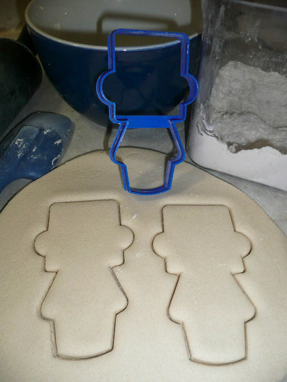 Boy Body With Square Head Hat Outline Kids Toy Cookie Cutter Made In USA PR3075