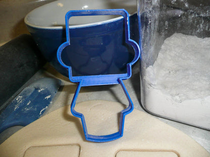 Boy Body With Square Head Hat Outline Kids Toy Cookie Cutter Made In USA PR3075