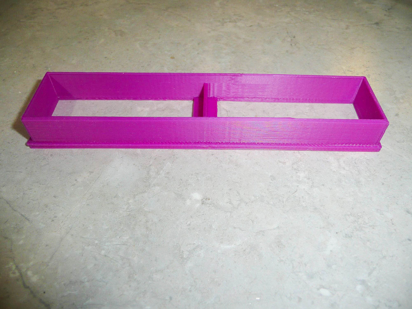 Long Rectangle Shape With Vertical Divide Small Cookie Cutter Made In USA PR3043