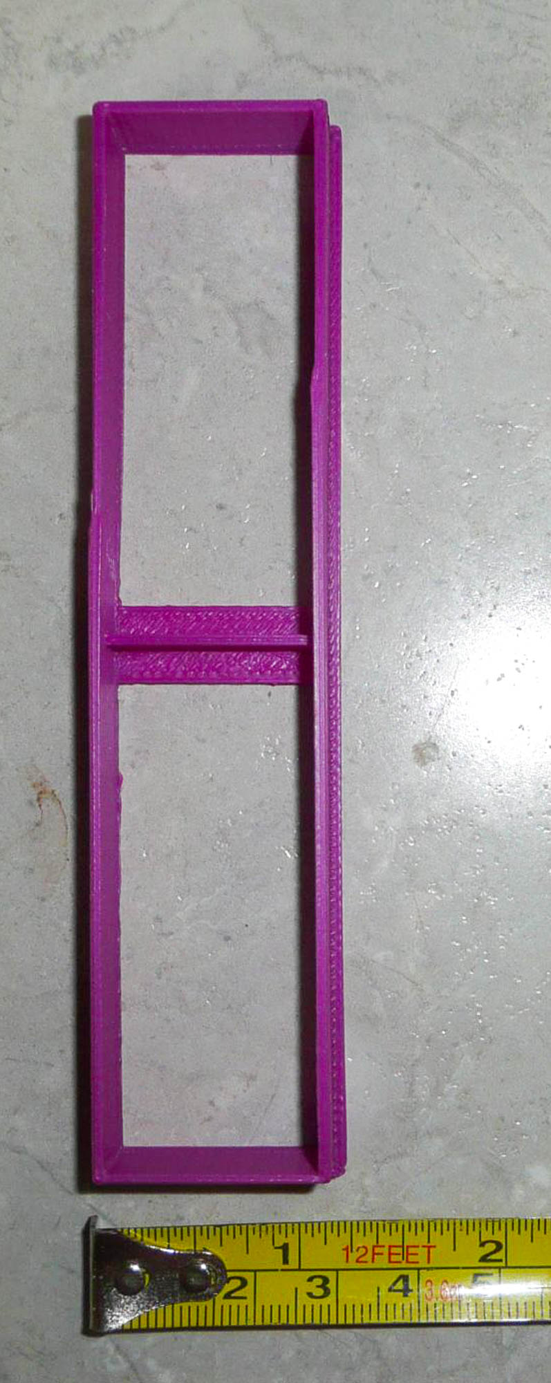 Long Rectangle Shape With Vertical Divide Small Cookie Cutter Made In USA PR3043