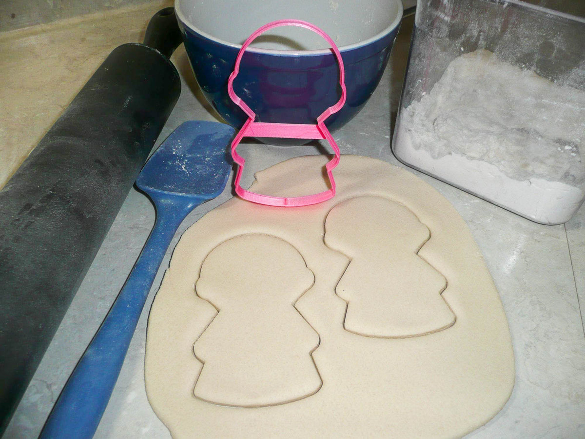 Girl Body Round Head Outline Vintage Kids Toy Cookie Cutter Made In USA PR3076