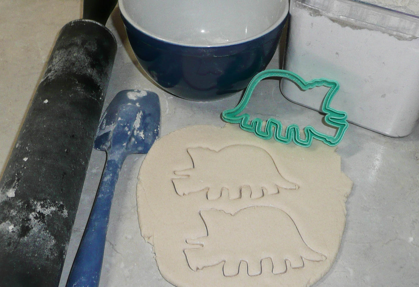 Styracosaurus Dinosaur Outline Spiked Dino Cookie Cutter Made In USA PR2132