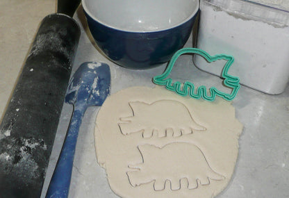 Styracosaurus Dinosaur Outline Spiked Dino Cookie Cutter Made In USA PR2132