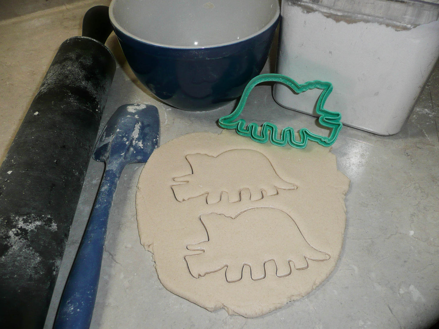 Styracosaurus Dinosaur Outline Spiked Dino Cookie Cutter Made In USA PR2132