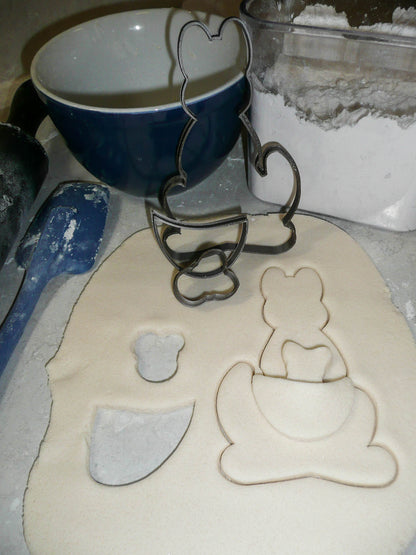 Kangaroo With Pouch And Baby Joey 3 Pieces Cookie Cutter Made In USA PR2978