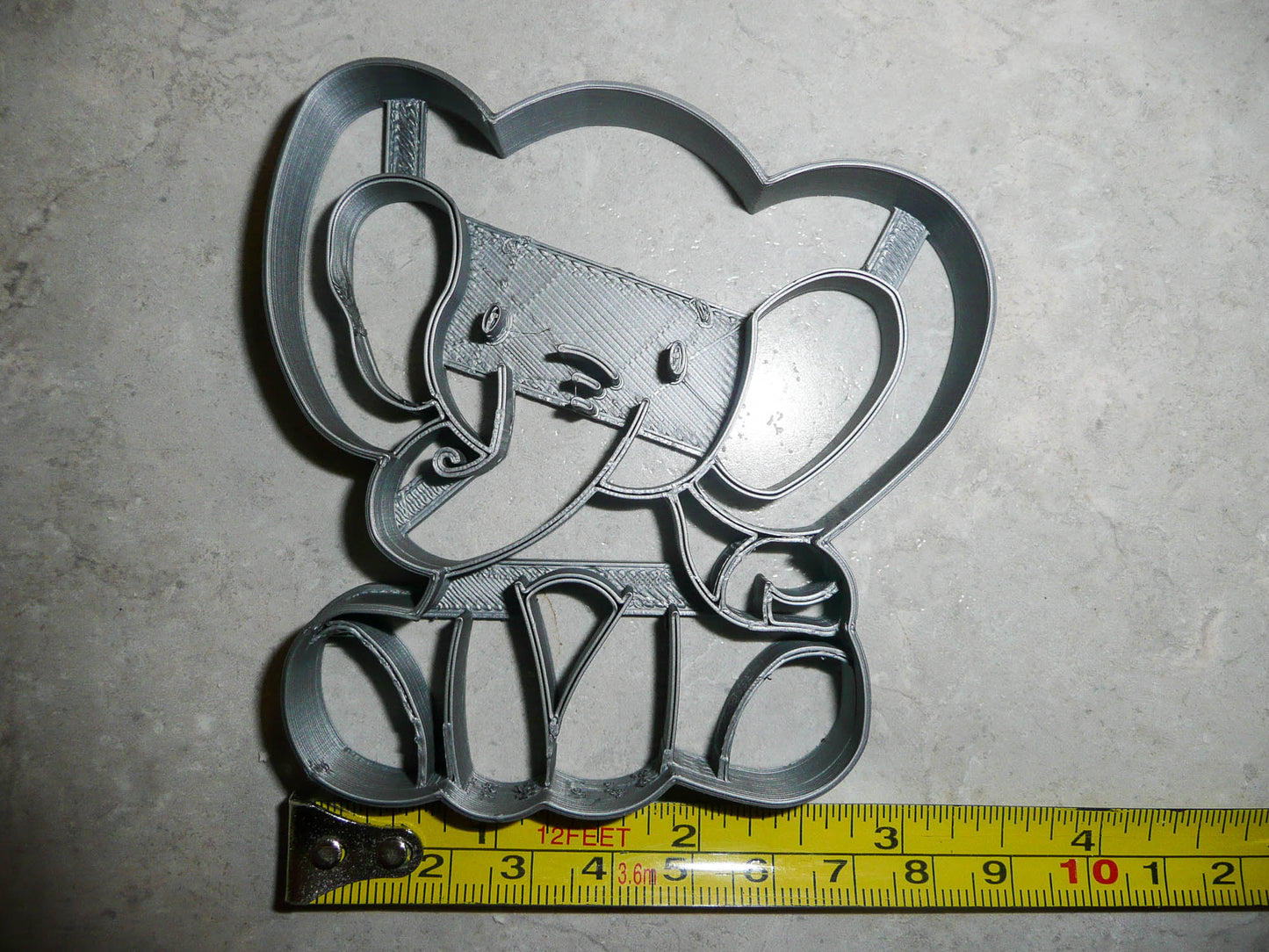 Baby Elephant Detailed Calf Zoo Animal Cookie Cutter Made In USA PR2558
