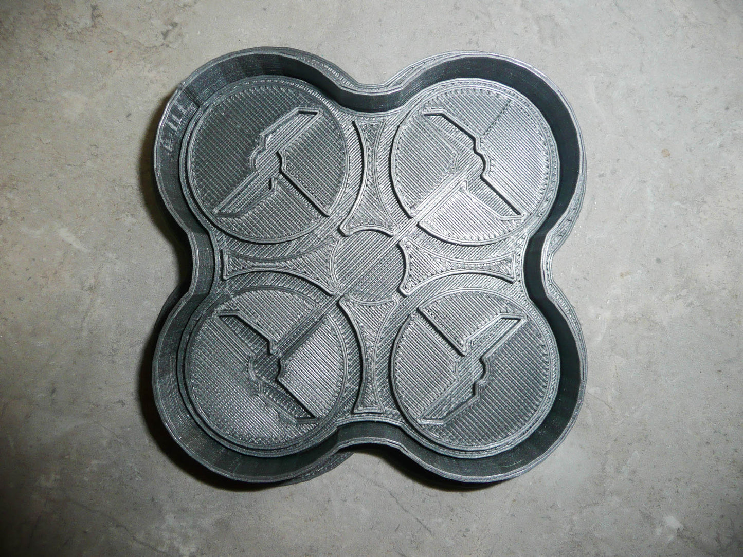 Drone Outline With Detail Stamp 2 Piece Cookie Cutter Made In USA PR2039