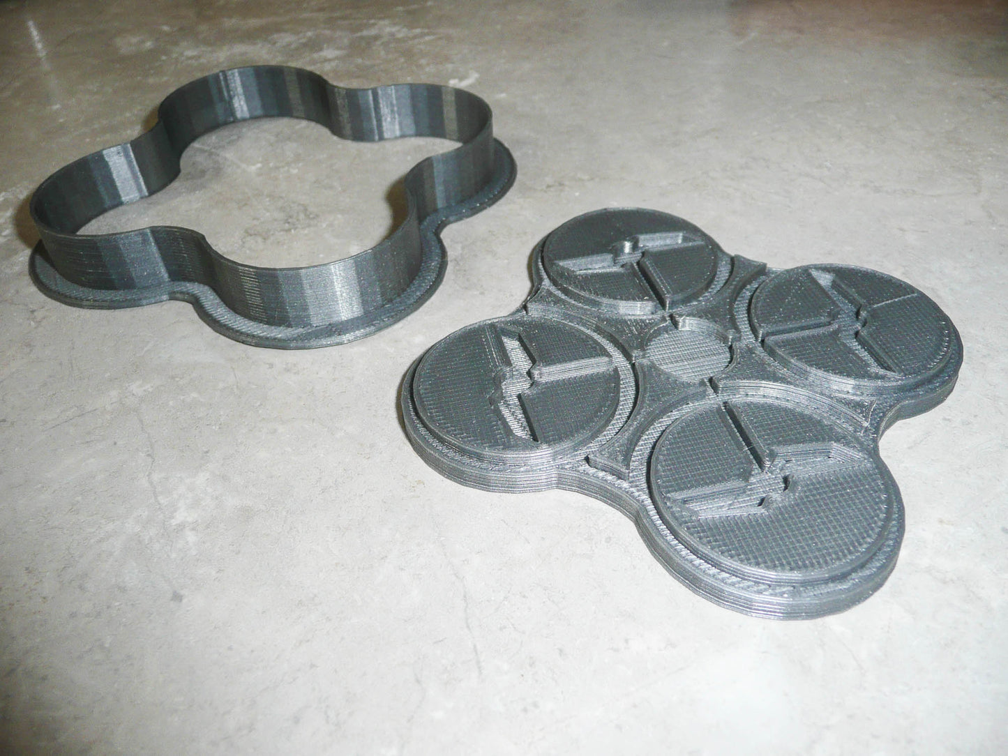 Drone Outline With Detail Stamp 2 Piece Cookie Cutter Made In USA PR2039