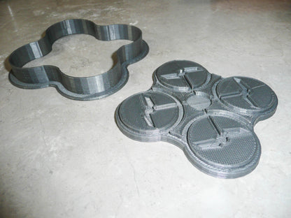 Drone Outline With Detail Stamp 2 Piece Cookie Cutter Made In USA PR2039