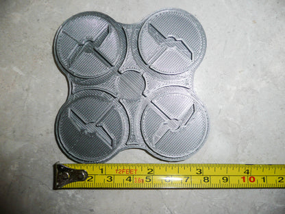 Drone Outline With Detail Stamp 2 Piece Cookie Cutter Made In USA PR2039