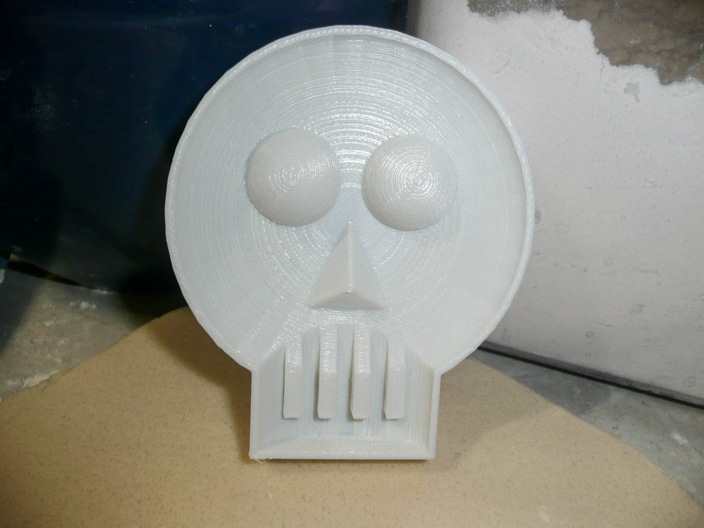 Skull With Round Eyes Halloween Day Of The Dead Cookie Cutter Made In USA PR2141