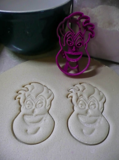 Ursula Face Sea Witch Little Mermaid Movie Cookie Cutter Made In USA PR2924