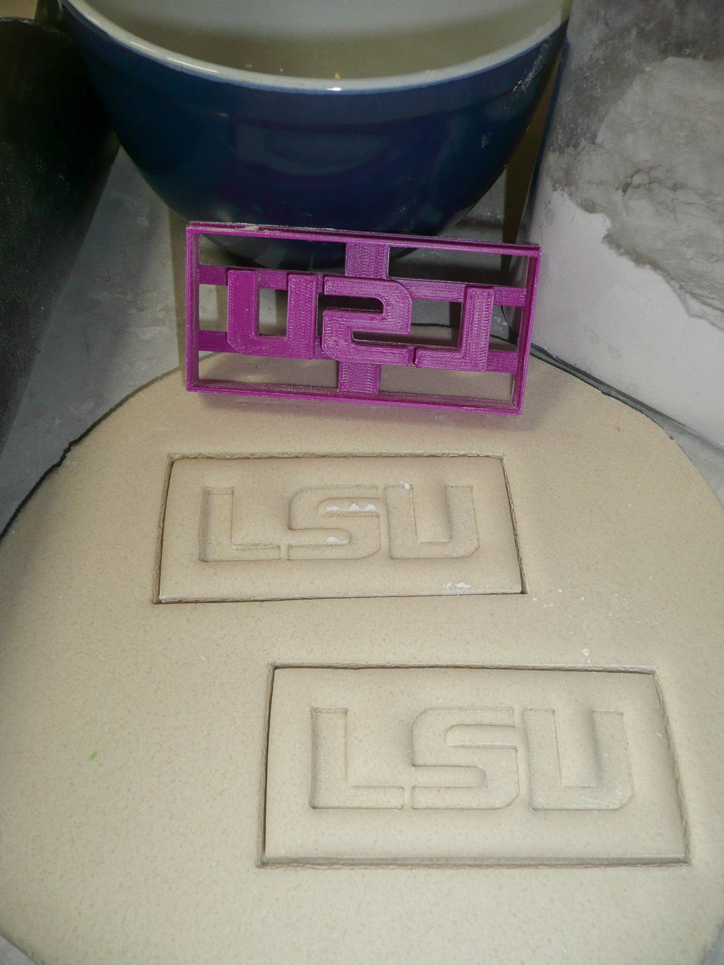 Louisiana State University LSU Letters Sports Cookie Cutter Made In USA PR3040