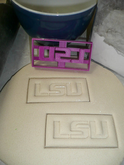 Louisiana State University LSU Letters Sports Cookie Cutter Made In USA PR3040