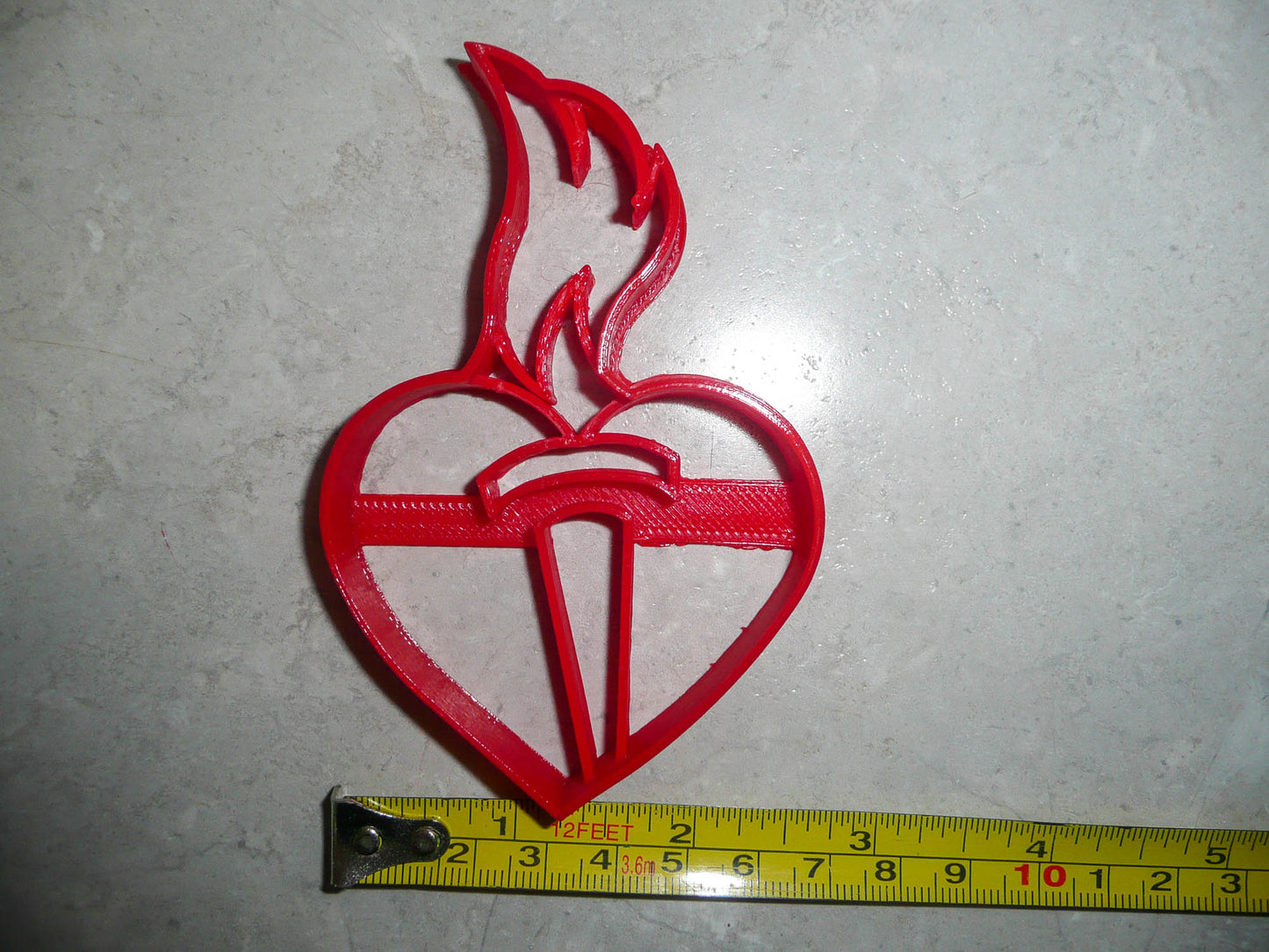 Heart Flaming Torch American Heart Assoc Cookie Cutter Made In USA PR3032